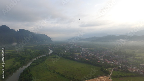 aerial view of the mountains