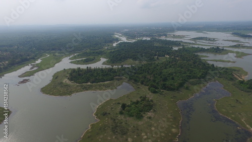 aerial view of river