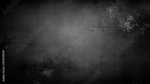 Elegant black background vector illustration with vintage distressed grunge texture, Dark gray concrete wall texture. Industrial cement wall background.
