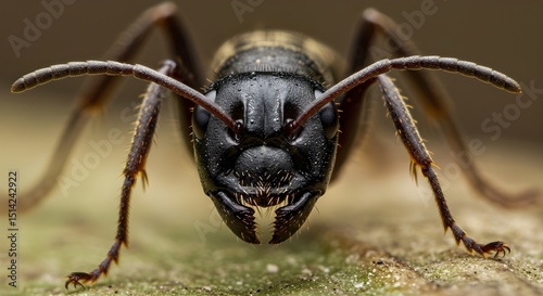 Close-Up of an Ant's Face Showing Intricate Details