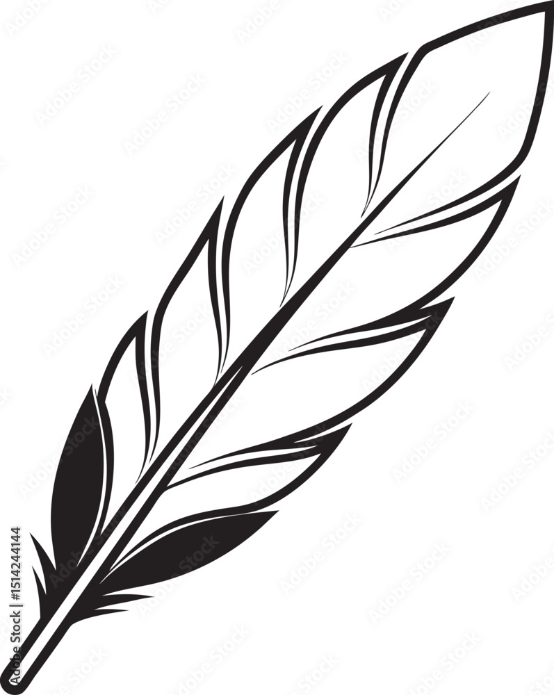 Obraz premium feather on white background
