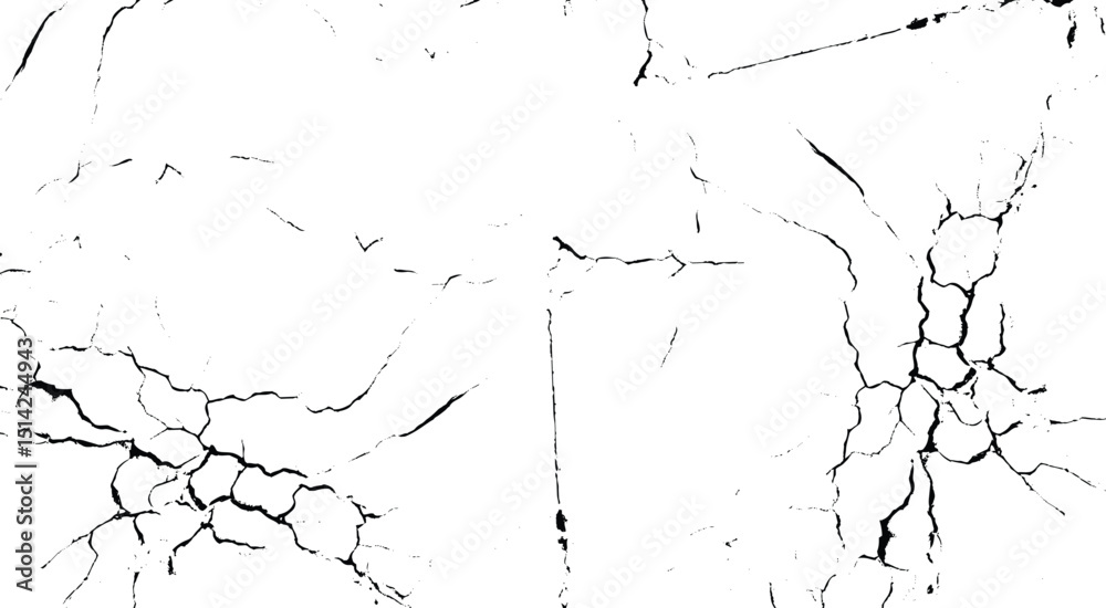 Fototapeta premium Rough, scratch, splatter grunge pattern design brush strokes. Overlay texture. Faded black-white dyed paper texture. Sketch grunge design. 