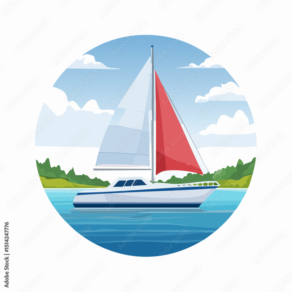 Fototapeta premium sailboat on the sea
