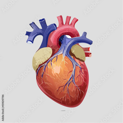 photo of a healthy heart, vector, heart ilustration, save your heart