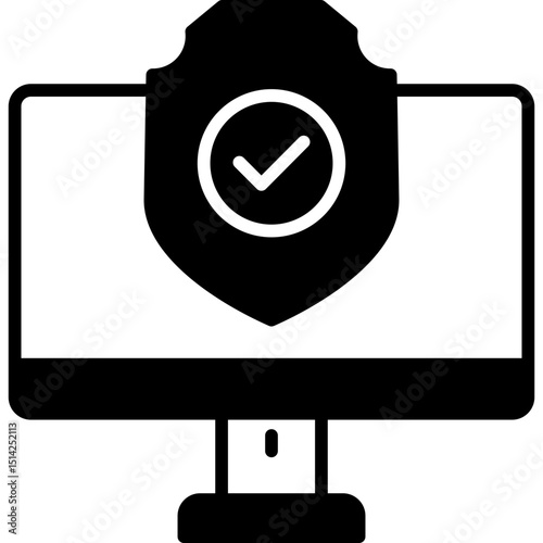 Cyber security mixed glyph icon. Simple vector icon design in glyph style. Editable vector format