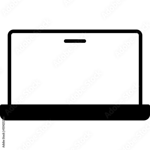 Laptop mixed glyph icon. Simple vector icon design in glyph style. Editable vector format