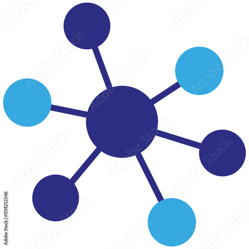 Network solid dual color icon. Simple vector icon design in solid color style. Editable vector format