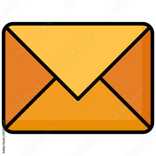 Email lineal color icon. Simple vector icon design in lineal color style. Editable vector format