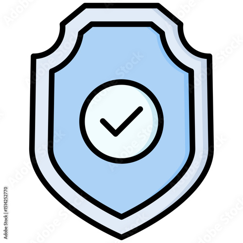 Security lineal color icon. Simple vector icon design in lineal color style. Editable vector format