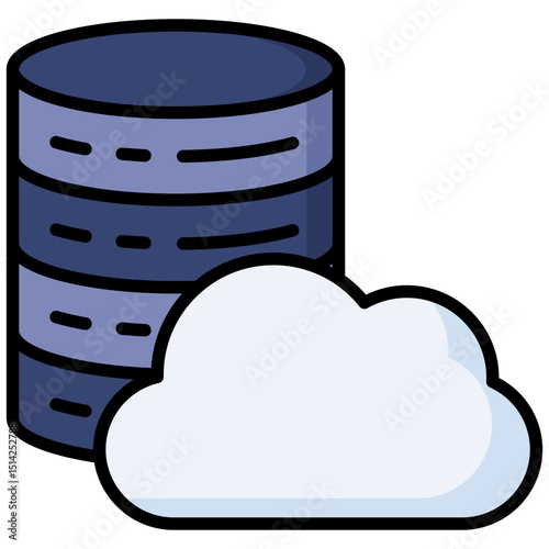 Cloud lineal color icon. Simple vector icon design in lineal color style. Editable vector format