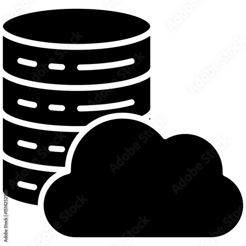 Cloud gylph icon. Simple vector icon design in gylph style. Editable vector format