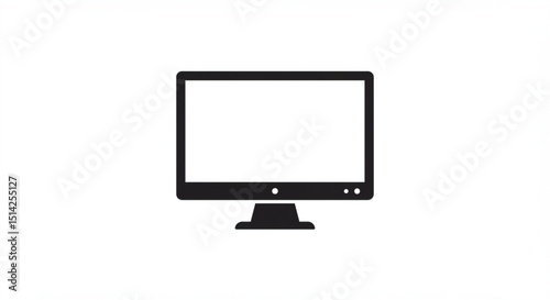 Black computer monitor icon