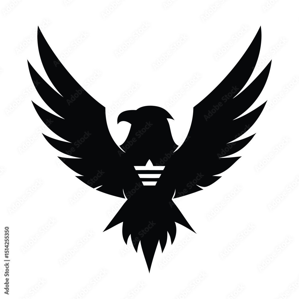 Obraz premium Cool Eagle Icon, black and white Eagle .