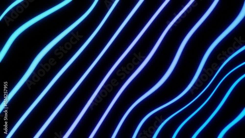 Blue and Purple Wavy Shaking Line in Vibrant Abstract Seamless Loop Animation