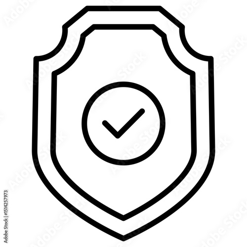 Security outline icon. Simple vector icon design in outline style. Editable vector format