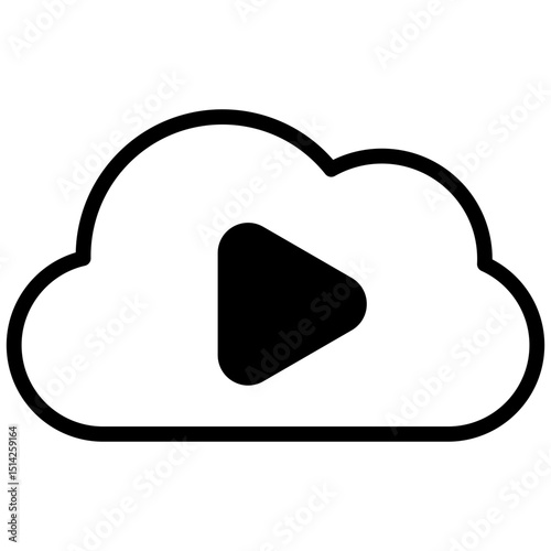 Cloud mixed glyph icon. Simple vector icon design in glyph style. Editable vector format