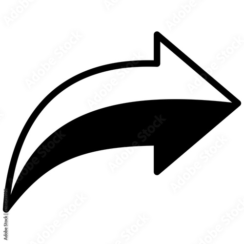 Share mixed glyph icon. Simple vector icon design in glyph style. Editable vector format