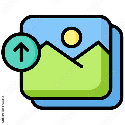 Picture lineal color icon. Simple vector icon design in lineal color style. Editable vector format