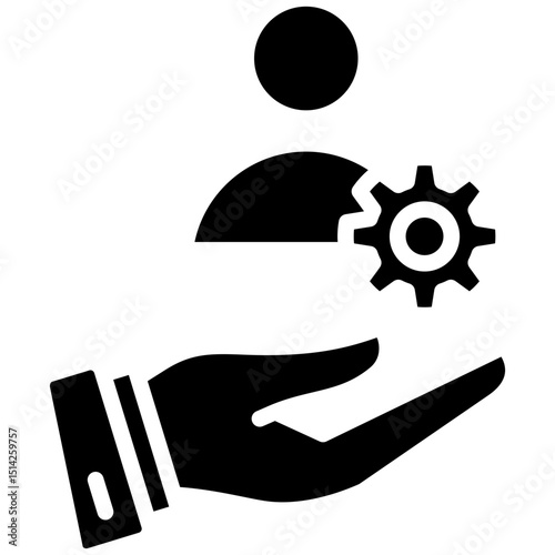 Manager gylph icon. Simple vector icon design in gylph style. Editable vector format