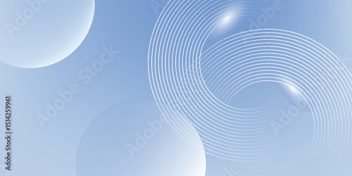 Abstract blue modern background with circle elements. Digital technology concept.