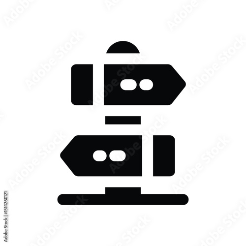 sign glyph icon. Strong and solid vector icon for websites, mobile interfaces, presentations, and visual branding. High quality and easy to edit.