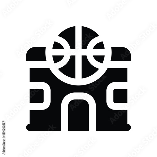 sport facility glyph icon. Strong and solid vector icon for websites, mobile interfaces, presentations, and visual branding. High quality and easy to edit.