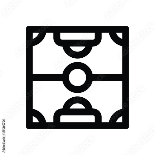 football field line icon. Clean and minimalist vector icon for websites, mobile apps, presentations, and logos. Fully scalable and customizable for any project.