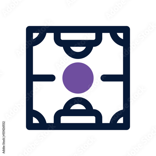 football field duotone icon. Sleek and modern vector icon for websites, mobile apps, marketing materials, and corporate design. Fully scalable and ready to use.