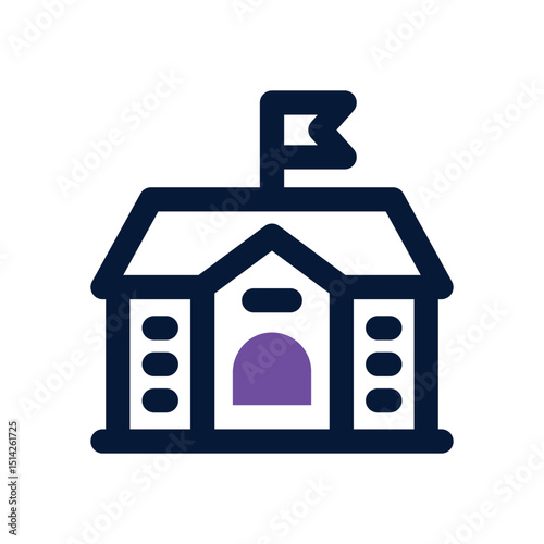 school duotone icon. Sleek and modern vector icon for websites, mobile apps, marketing materials, and corporate design. Fully scalable and ready to use.