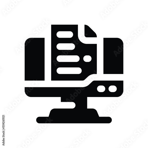 test glyph icon. Strong and solid vector icon for websites, mobile interfaces, presentations, and visual branding. High quality and easy to edit.