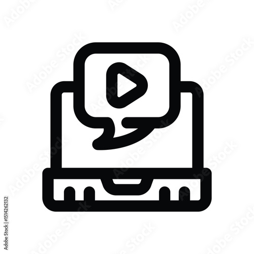 tutorial line icon. Clean and minimalist vector icon for websites, mobile apps, presentations, and logos. Fully scalable and customizable for any project.