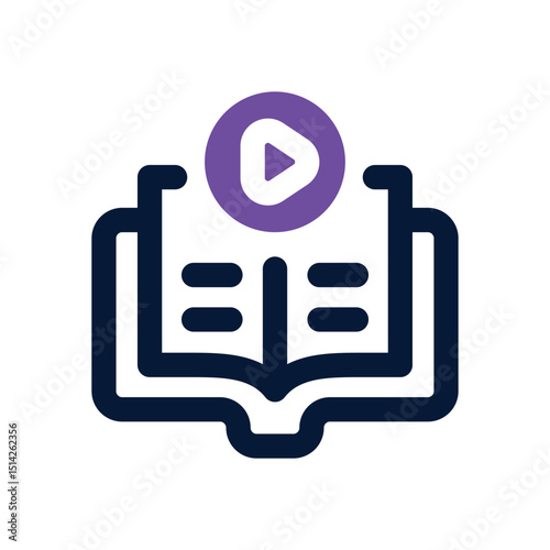 audiobook duotone icon. Sleek and modern vector icon for websites, mobile apps, marketing materials, and corporate design. Fully scalable and ready to use.