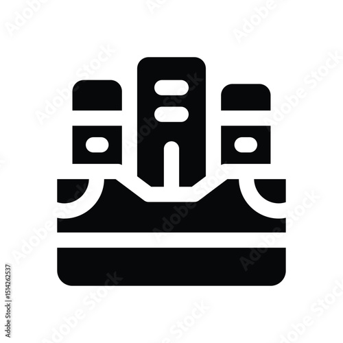 binder glyph icon. Strong and solid vector icon for websites, mobile interfaces, presentations, and visual branding. High quality and easy to edit.