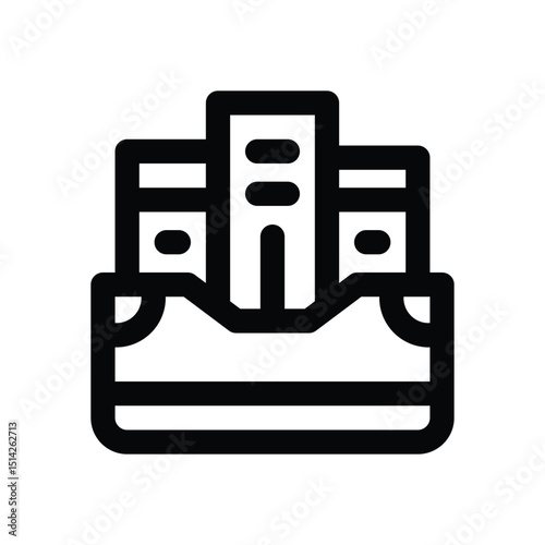 binder line icon. Clean and minimalist vector icon for websites, mobile apps, presentations, and logos. Fully scalable and customizable for any project.