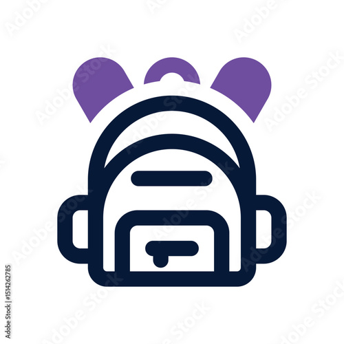 school bag duotone icon. Sleek and modern vector icon for websites, mobile apps, marketing materials, and corporate design. Fully scalable and ready to use.