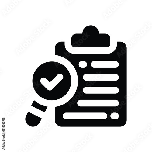 clipboard glyph icon. Strong and solid vector icon for websites, mobile interfaces, presentations, and visual branding. High quality and easy to edit.