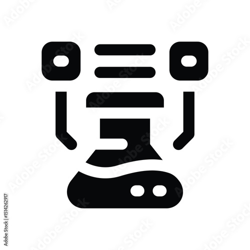 experiment glyph icon. Strong and solid vector icon for websites, mobile interfaces, presentations, and visual branding. High quality and easy to edit.