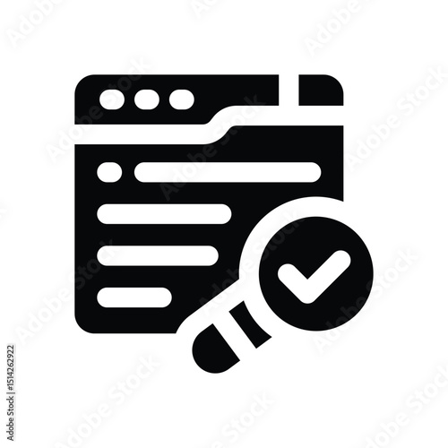 website glyph icon. Strong and solid vector icon for websites, mobile interfaces, presentations, and visual branding. High quality and easy to edit.