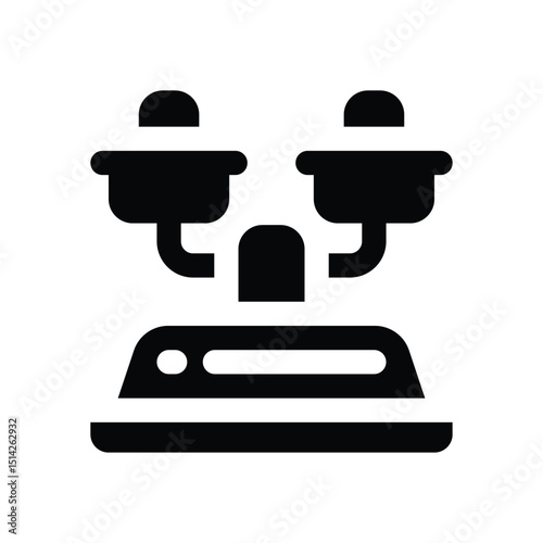 weight scale glyph icon. Strong and solid vector icon for websites, mobile interfaces, presentations, and visual branding. High quality and easy to edit.
