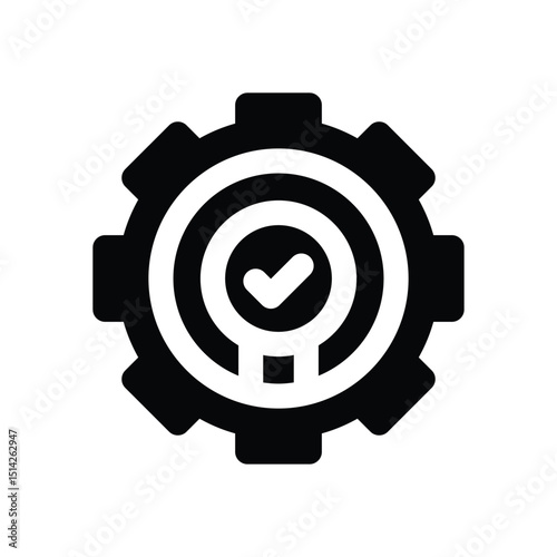 setting glyph icon. Strong and solid vector icon for websites, mobile interfaces, presentations, and visual branding. High quality and easy to edit.