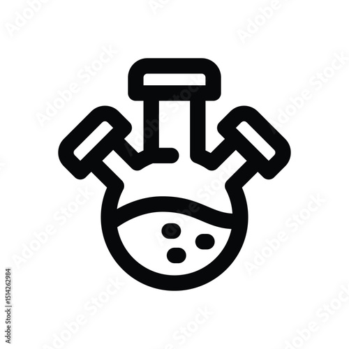 flask line icon. Clean and minimalist vector icon for websites, mobile apps, presentations, and logos. Fully scalable and customizable for any project.
