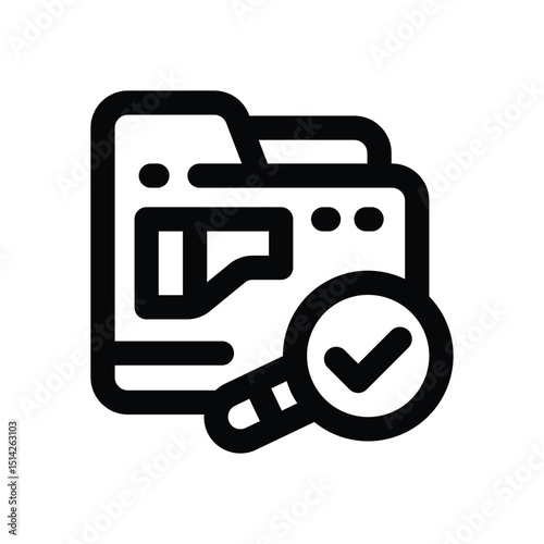 folder line icon. Clean and minimalist vector icon for websites, mobile apps, presentations, and logos. Fully scalable and customizable for any project.