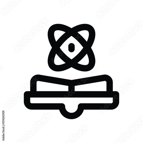 science book line icon. Clean and minimalist vector icon for websites, mobile apps, presentations, and logos. Fully scalable and customizable for any project.