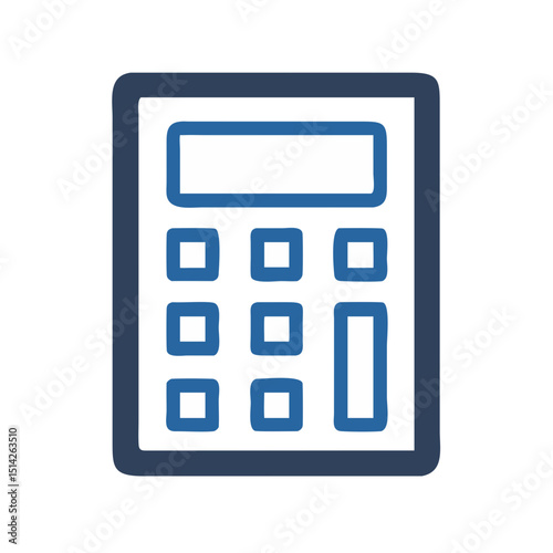 Professional calculator icon cutout isolated on white background