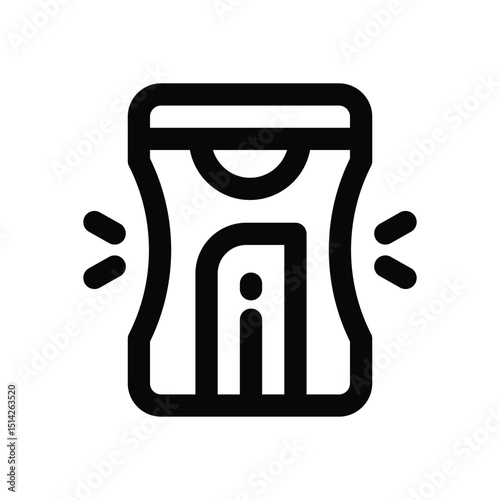 sharpener line icon. Clean and minimalist vector icon for websites, mobile apps, presentations, and logos. Fully scalable and customizable for any project.
