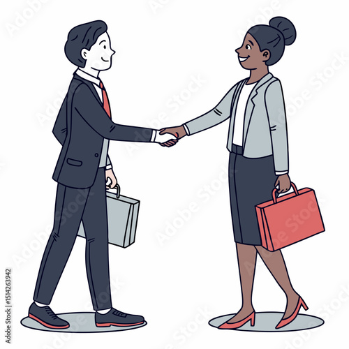 Professional businesspeople handshake agreement deal teamwork collaboration