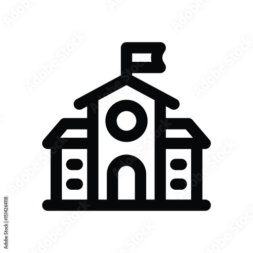school line icon. Clean and minimalist vector icon for websites, mobile apps, presentations, and logos. Fully scalable and customizable for any project.