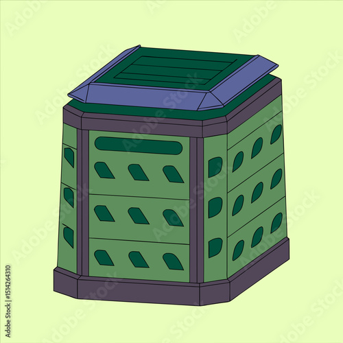 Green and purple modern storage container design