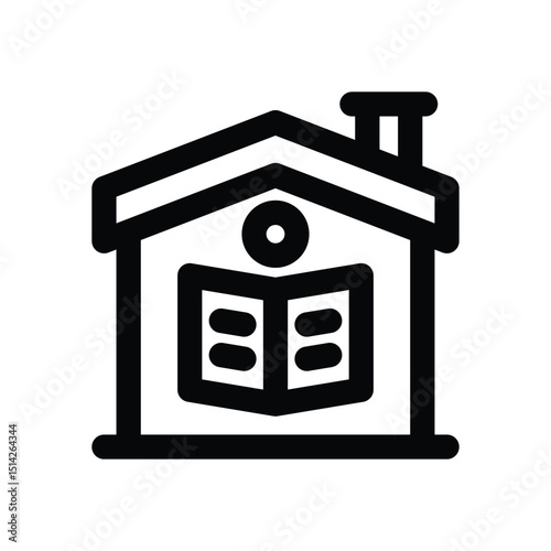 home education line icon. Clean and minimalist vector icon for websites, mobile apps, presentations, and logos. Fully scalable and customizable for any project.