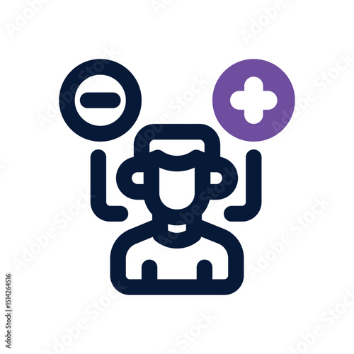 attitude duotone icon. Sleek and modern vector icon for websites, mobile apps, marketing materials, and corporate design. Fully scalable and ready to use.